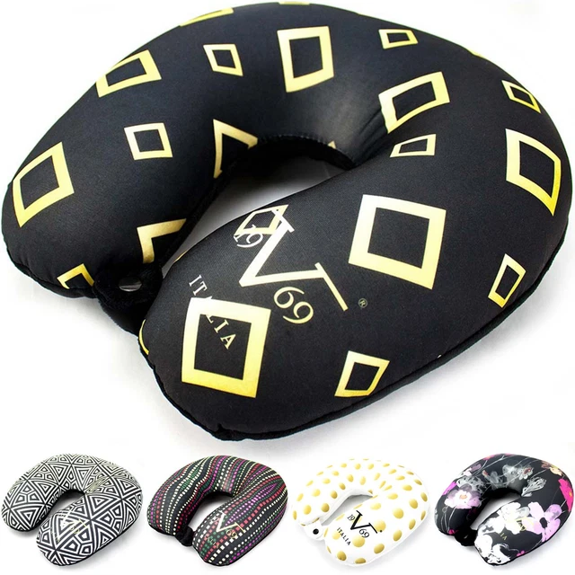 19V69 ITALIA Soft and Comfortable Microbeads Travel Neck Pillow