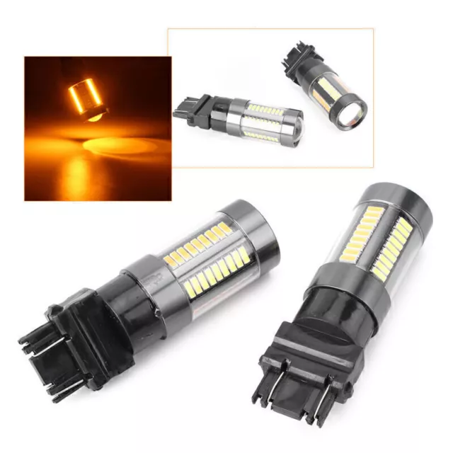 LED Bulbs Turn Signal Lights T25 3157 12V 66 SMD 4014  Switchback Dual-Color UK