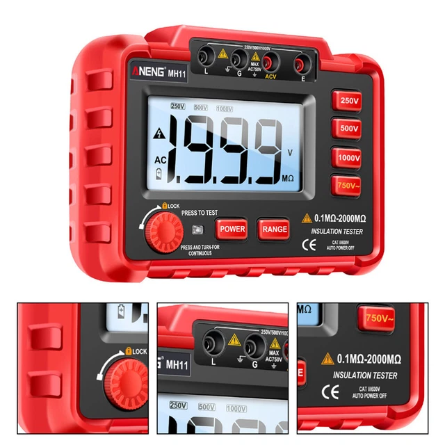Tester di continuità megohmmetro elettronico rilevatore di tensione