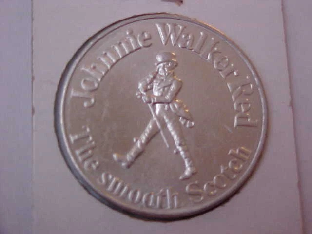 1972 Johnnie Walker Red Scotch Advertising Token With NY Jets Football Schedule
