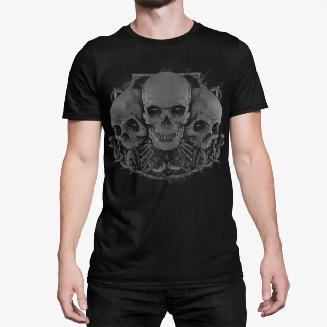 T-shirt da uomo Demon Skulls gothic punk horror