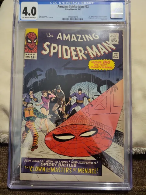 Amazing Spider-Man 22 (CGC 4.0) 1st app. Patch and Crime-Master Ditko 1965