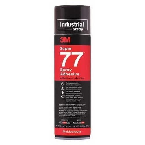 3M Spray Adhesive. 13.44 oz. Aerosol Can. Begins to Harden SUPER 77. case of 2
