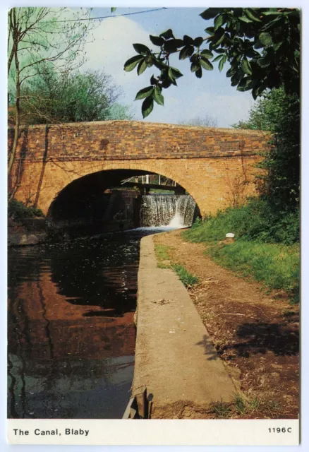 1980s Postcard Whetstone Lane Bridge & Lock Grand Union Canal Blaby PO Unposted