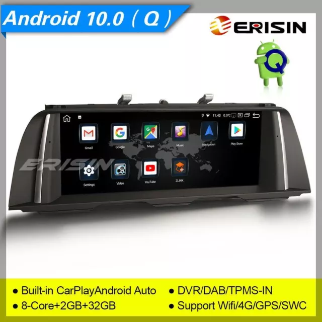 CarPlay Android 10.0 BMW 5er F10/F11 2010-2017 CIC NBT Autoradio DAB+ PX5 10.25"