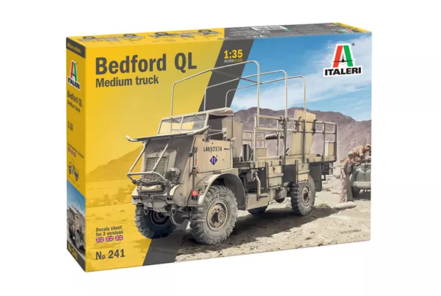 ,ITALERI, Vehículo militar Bedford QL para montar y pintar, 1/35, ITA0241