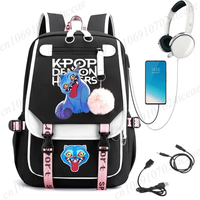 Mini Derpy Backpack KPOP DEMON HUNTERS Derpy Tiger Teenagers Backpack Schoolbag For Kids ...