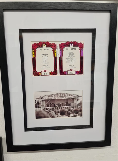 isle of wight festival 1969 weekend ticket framed