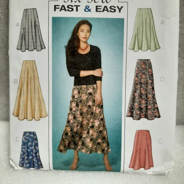 Butterick B4136 Sewing Pattern Skirt With Princess Seams Size 14-18 Uncut FF
