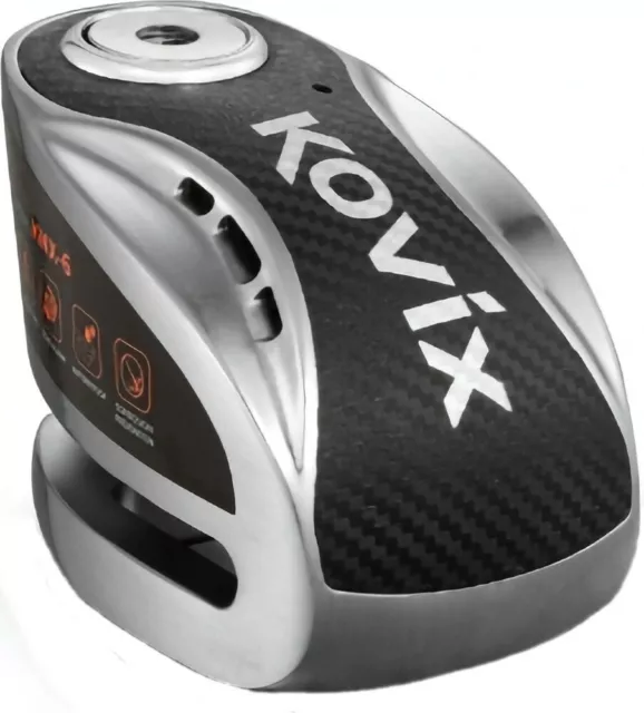 Kovix Motorrad Alarmbremsscheibenschloss KNX10 - 10 mm Pin Edelstahl