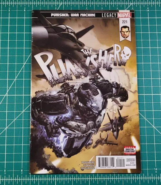 The Punisher #221 (2018) Frank Castle War Machine Marvel Comics Crain VF