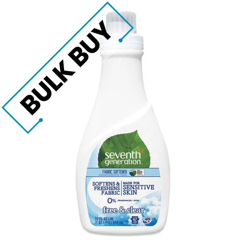 Natural Liquid Fabric Softener, Free And Clear/unscent | Bulk order of 5 Each