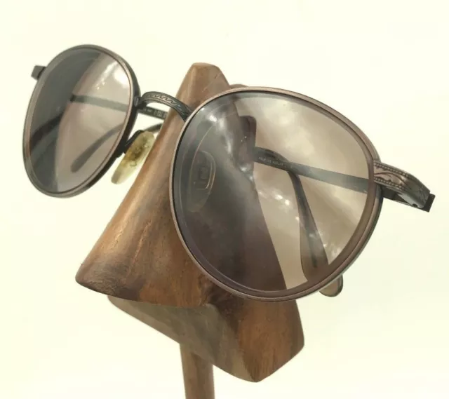 Vintage Hudson Z-87 DG-80 Antique Brown Metal Oval Round Sunglasses FRAMES ONLY 3