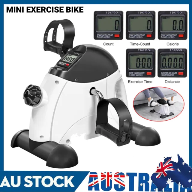 Mini Pedal Exerciser Gym Bike Fitness Exercise Cycle Leg/Arm w/ LCD Display Gym