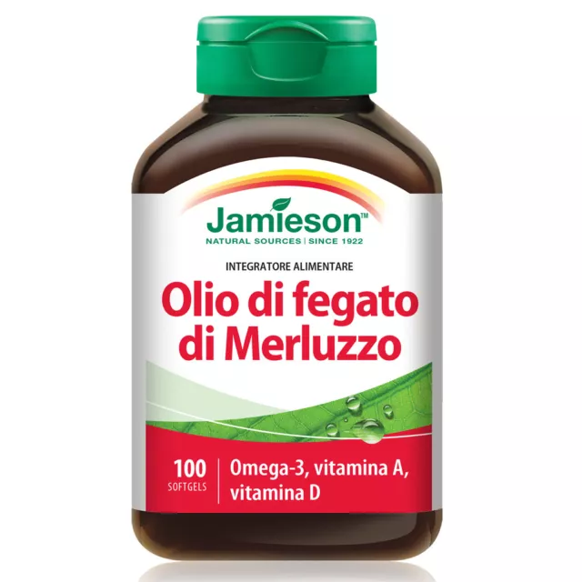 Jamieson Olio Di Fegato Di Merluzzo 100 Softgels