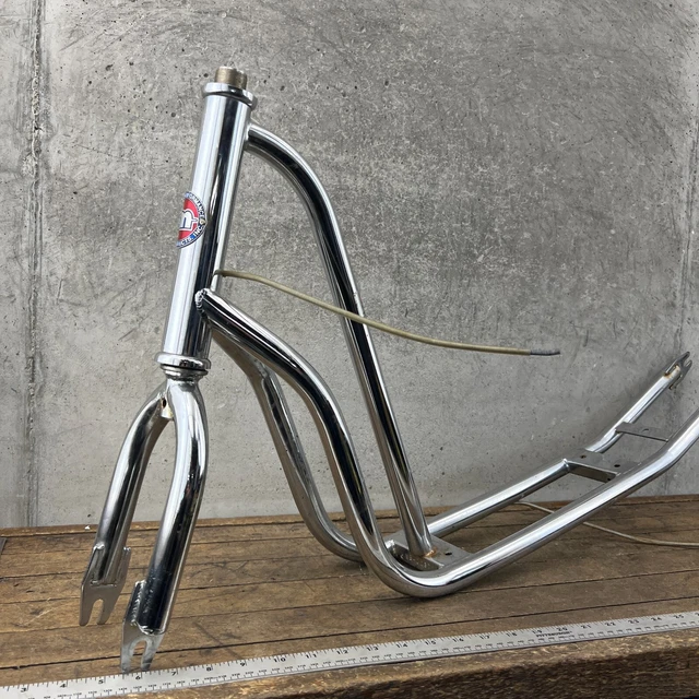 MONGOOSE OLD SCHOOL BMX Scooter Frame Set Fork OG 1980s Chrome