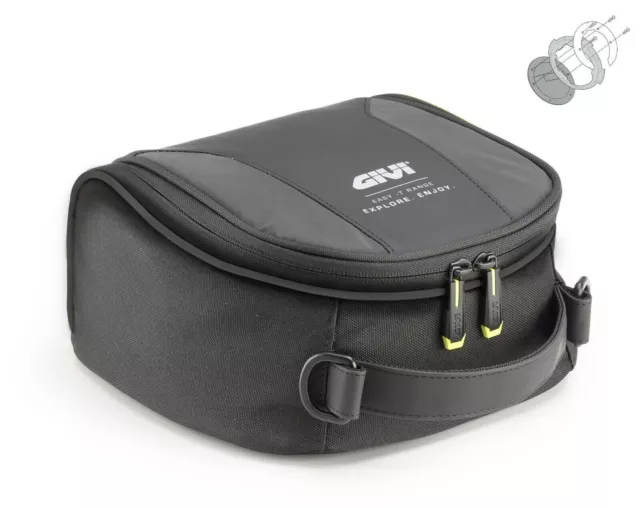 Givi EA144B 5 Litre Motorcycle Tank Bag & Yamaha Tank Ring - Black