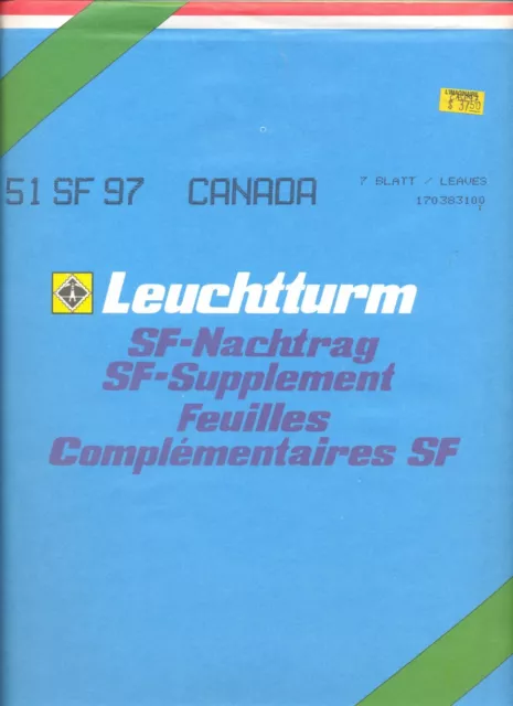 Bengphil 1997 LEUCHTTURM LIGHTHOUSE SUPPLEMENT CANADA N51 SF97 7 LEAVES