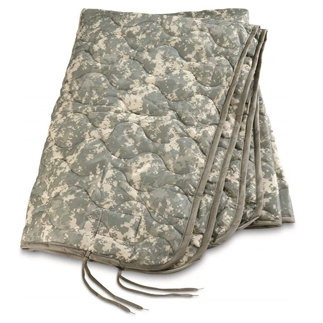 Genuine Issue US Military Poncho Liner ACU, Made in USA, Nylon/Polyester, USED Genuine Issue US Military Poncho Liner ACU, Made in USA, Nylon/Polyester, USED
