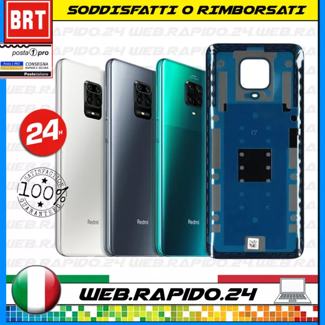 Back Cover Scocca Posteriore Vetro+Lente+Frame Xiaomi Redmi Note 9S / 9 Pro