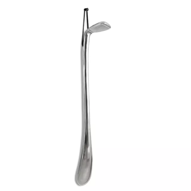 Cucchiaio lungo mazza da golf argento alluminio comfort appendere ausilio per vestirsi