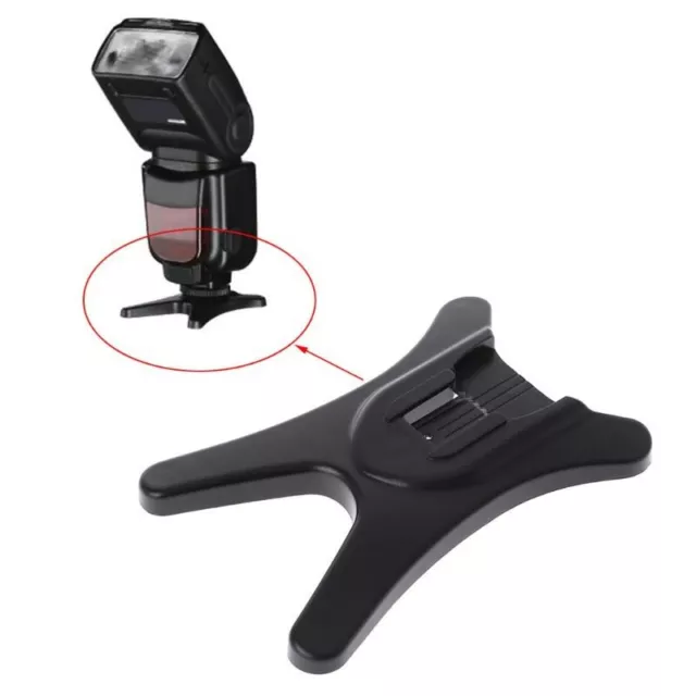 Hot Shoe Flash Stand with 1/4" Metal Tripod Hole Flash Nikon Canon Speedlight