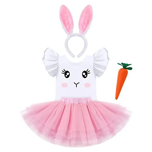 Baby Girls 1st Easter Outfit Bunny Chick Costume 12-18 Months White Bunny
