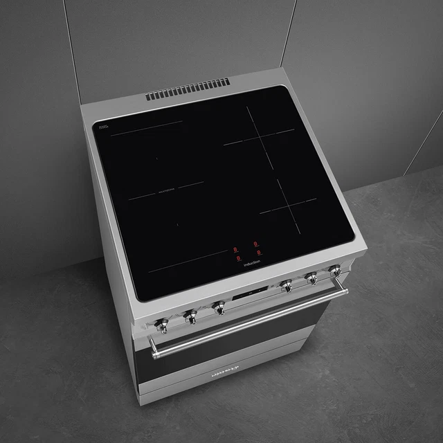 SMEG C6IMX2 CUCINA con PIANO COTTURA A INDUZIONE FORNO 70 LT 9 FUNZIONI 60x60 6