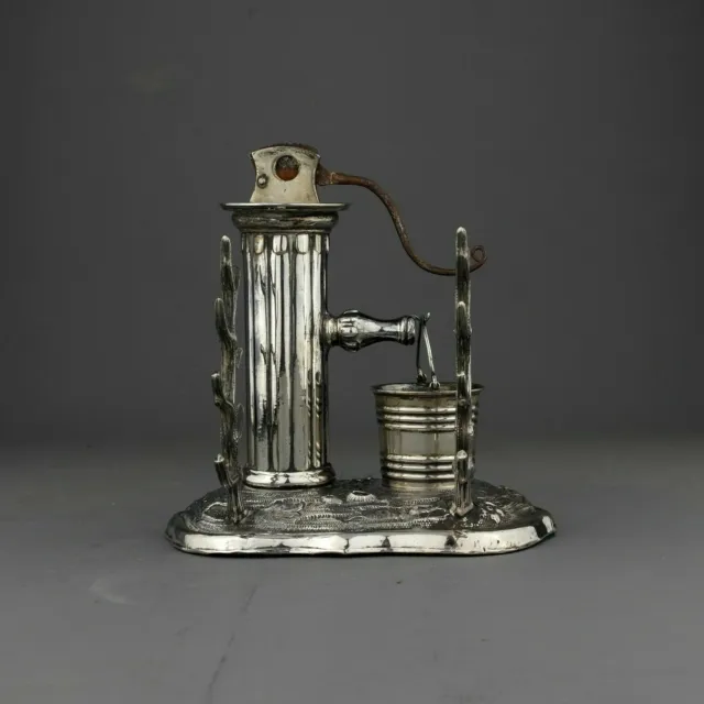 Antique Austro-Hungarian Novelty Solid Silver Cigar Cutter - Pump - Circa. 1900