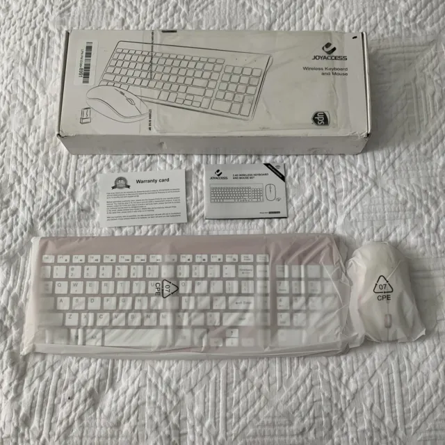 Wireless Keyboard and Mouse Combo Stylish Compact Pink Full-Size Keyboard