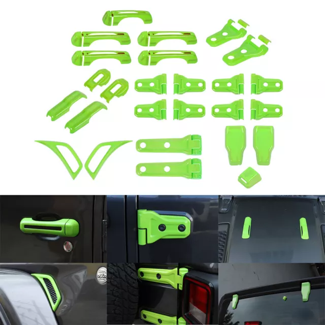 Exterior Kit Door /Tailgate Hinge Trim For Jeep Wrangler JL 4Dr 2018+Light Green