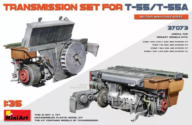 Transmission Set Pour T-55/t-55a Plastique Kit 1:3 5 Model Miniart