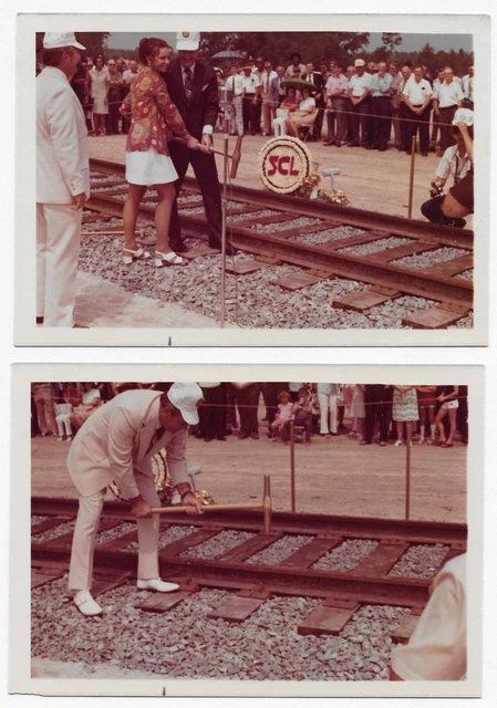 Vintage Seaboard Coast Line Railroad Company SCL Spike Ceremony Photos Old RR