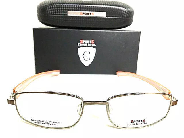 Nuevo marco de gafas para hombre Charriol Sport SP 23015 C3 55 mm plateado Francia