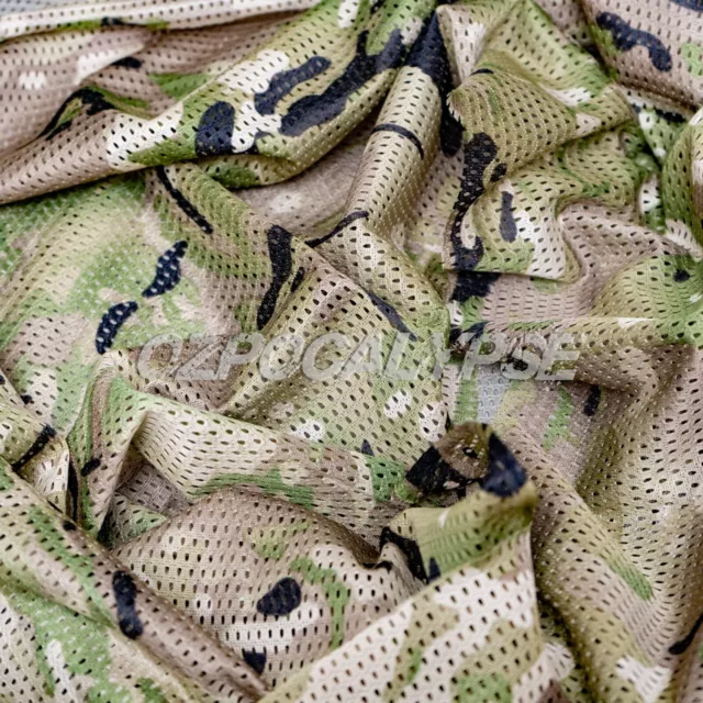 Multicam Polyester Mesh Scarf scrimmage netting sniper veil concealment fabric