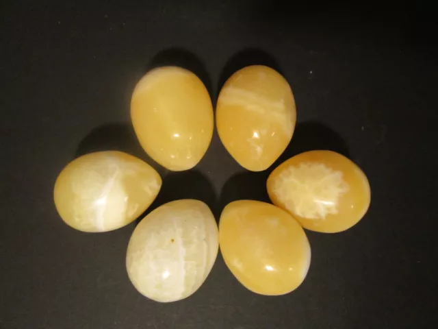 Dekorative Alabaster Eier aus Ägypten, Länge von etwa 5,3 bis 6 cm