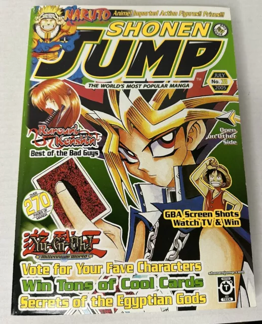 Shonen Jump July 2005 Vol. 3 Issue 7 Number 31 Yugioh Naruto Manga Viz One Piece