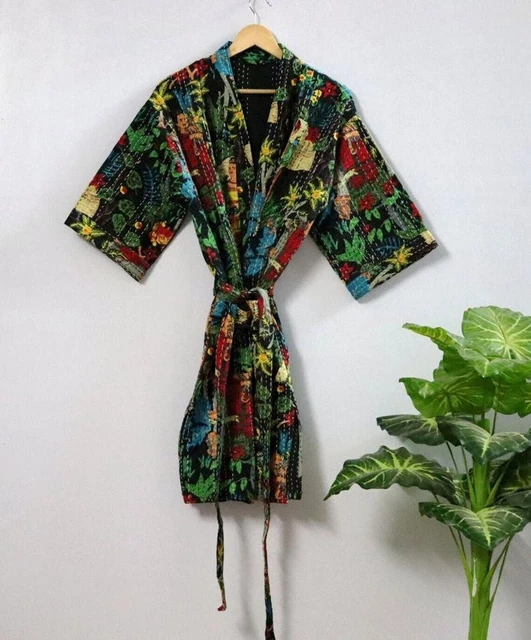 Robe Femme Été Longue Frida Kahlo - Coton Rouge à Motifs Floraux - Style Bohème Indien - Taille UK