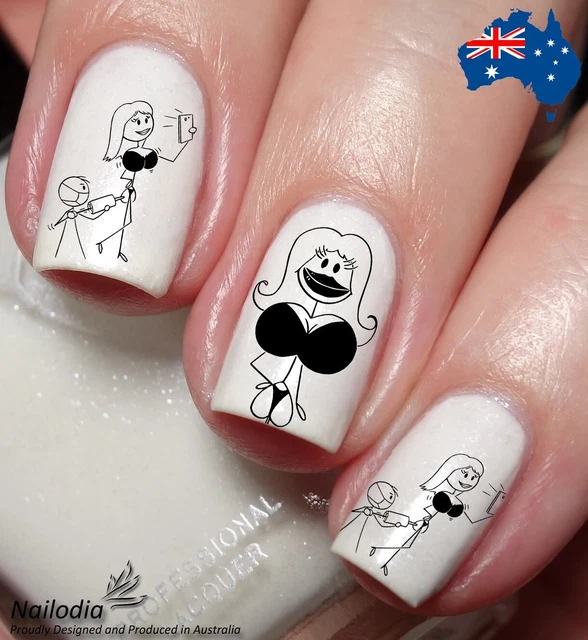 Funny Big Boobs Anime Nail Art Decal Sticker Water Transfer Slider