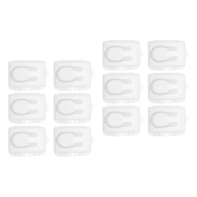 Pince-Nez De Natation - Lot De 6 Avec Boîte, Silicone Souple, Antidérapant, Résistant Allergies, Adultes/Enfants