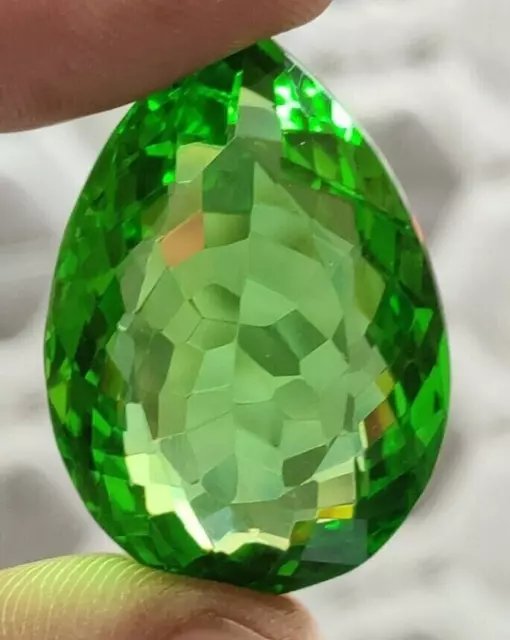 AAA+ 80.20 Ct. Large Green Peridot Pear Cut Loose Gemstone Gift for Women