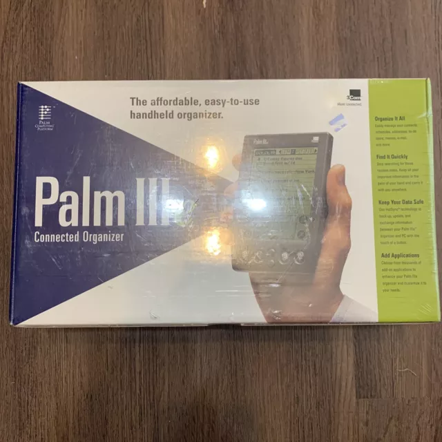 Palm Pilot IIIe - Sealed Box - Digital Organizer Vintage 1999 New Old Stock