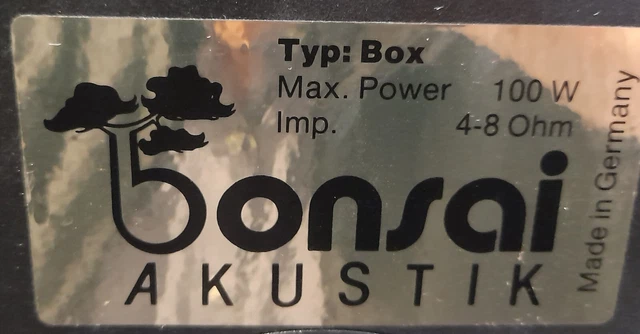 BONSAI AKUSTIK Lautsprecher Typ : Box EUR 120,00 - PicClick DE