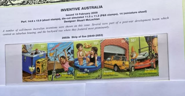 2009 Australian Decimal Stamps - Inventive Australia - MNH strip of 5