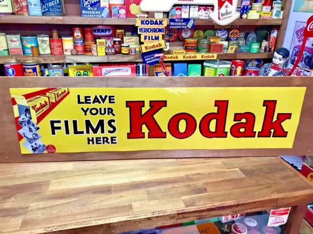 KODAK Retro Old Shop Sign Sticker 100cm Store Advertising Vintage Film Camera