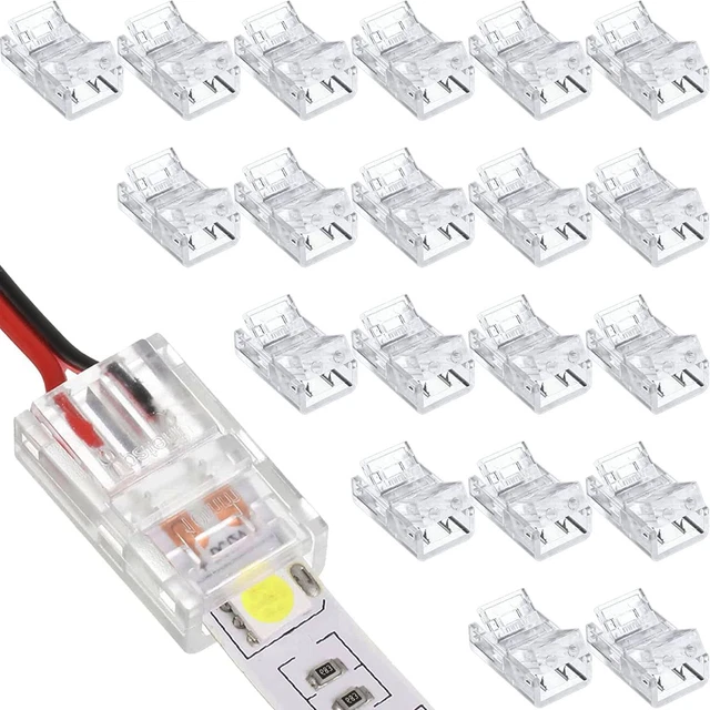 Cavo Prolunga LED 20m E Connettori - 2 Pin, 10 Mm, Per Strisce LED SMD 5050/5630 - Foto 3