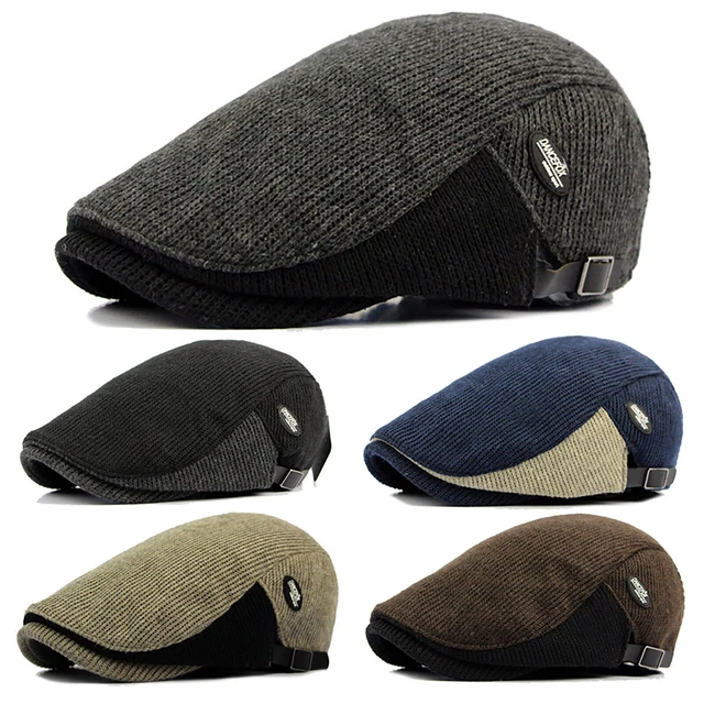 HIQIU Schirmmütze Herren - Baumwolle Flatcap Verstellbar