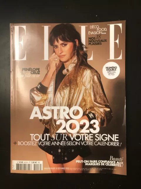 Elle French Magazine #4018-  22Déc 2022- Cover Pénélope Cruz- Astro 2023-Beyonce