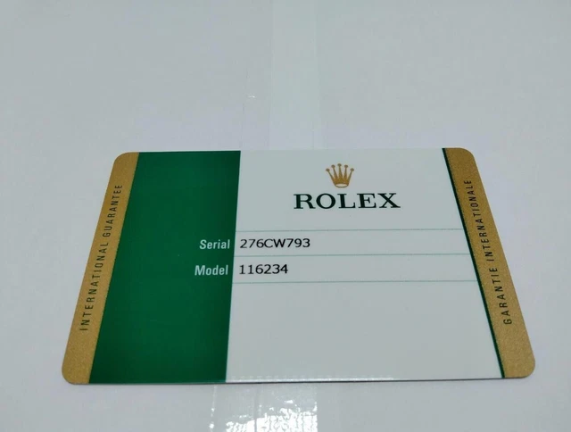 Garanzia rolex hotsell