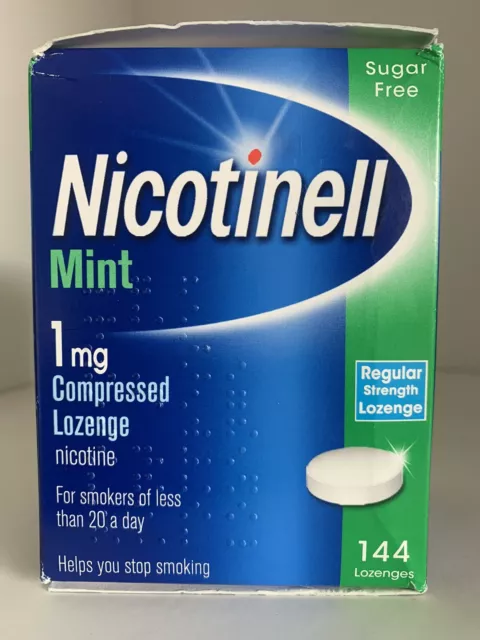 EXP 02/2023 Nicotinell NEUWERTIG komprimierte Lutschtabletten, 1 mg. Packung mit 144 Lutschtabletten.
